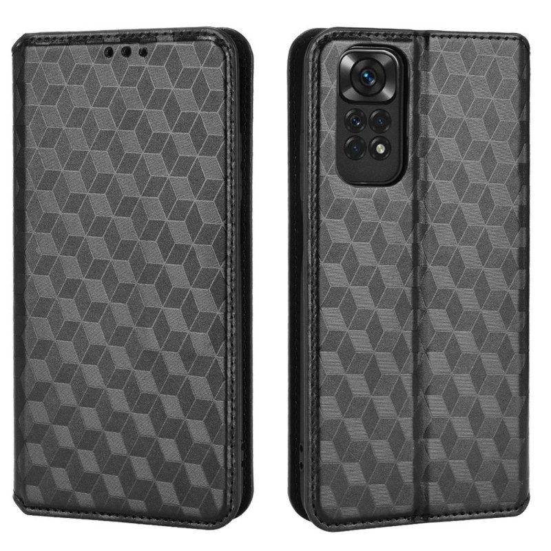 Bescherming Hoesje voor Xiaomi Redmi Note 11 / 11S Folio-hoesje 3d Diamant Leereffect