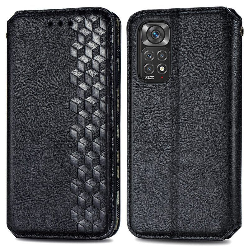 Bescherming Hoesje voor Xiaomi Redmi Note 11 / 11S Folio-hoesje Leereffect Diamanttextuur