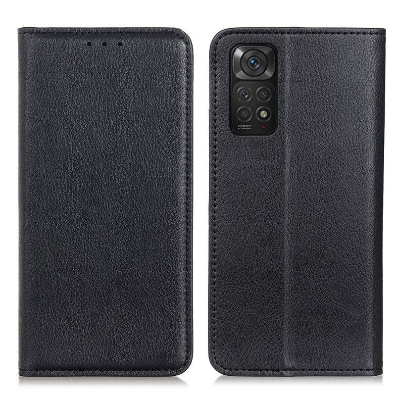 Bescherming Hoesje voor Xiaomi Redmi Note 11 / 11S Folio-hoesje Lychee Gespleten Lederen Textuur