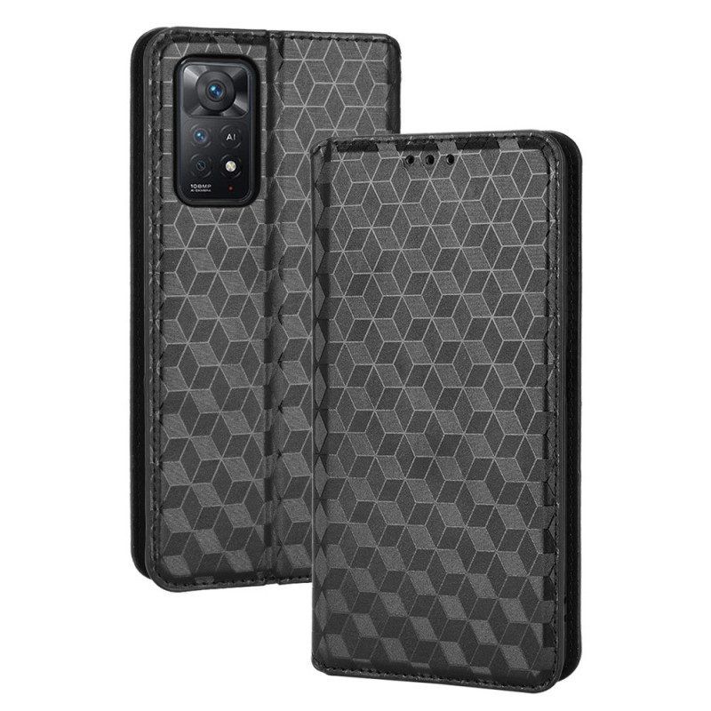 Bescherming Hoesje voor Xiaomi Redmi Note 11 Pro / 11 Pro 5G Folio-hoesje 3d Diamant Leereffect