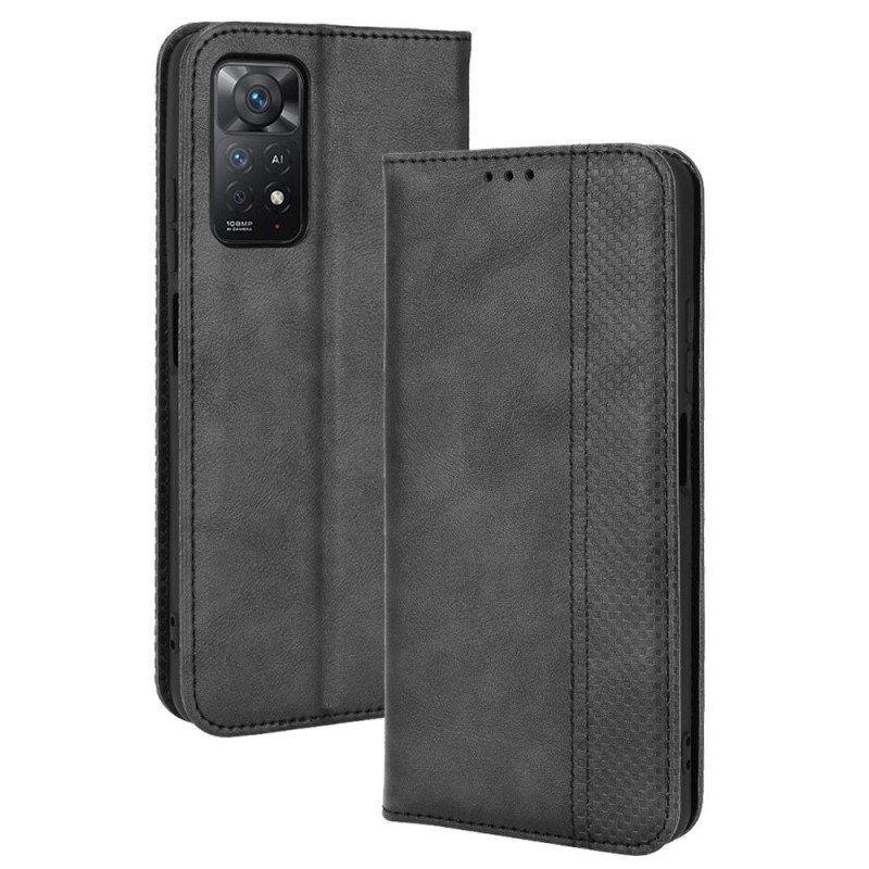 Bescherming Hoesje voor Xiaomi Redmi Note 11 Pro / 11 Pro 5G Folio-hoesje Gestileerd Vintage Leereffect