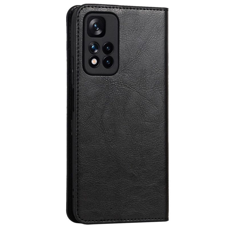 Bescherming Hoesje voor Xiaomi Redmi Note 11 Pro Plus 5G Folio-hoesje Echt Leer