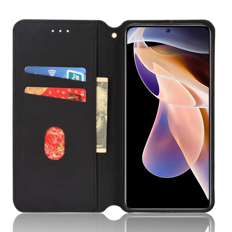 Bescherming Hoesje voor Xiaomi Redmi Note 11 Pro Plus 5G Folio-hoesje Leereffect 3d-textuur