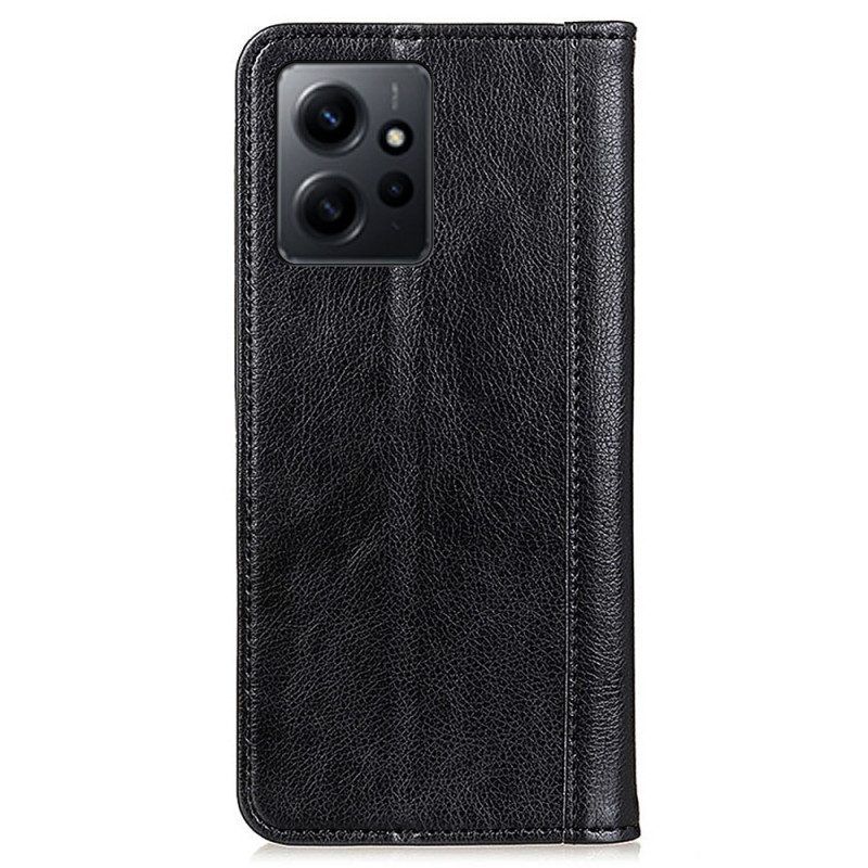 Bescherming Hoesje voor Xiaomi Redmi Note 12 4G Folio-hoesje Vintage Gespleten Leer