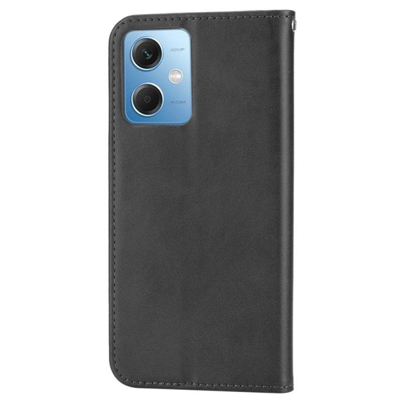 Bescherming Hoesje voor Xiaomi Redmi Note 12 5G Folio-hoesje Stijl Leer 3d-patroon