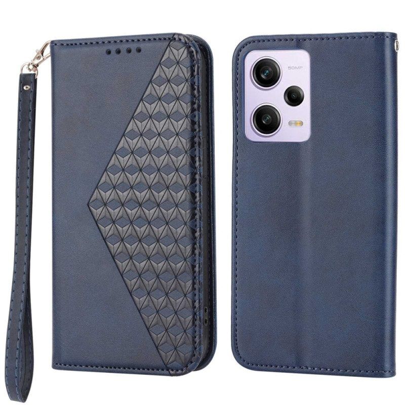 Bescherming Hoesje voor Xiaomi Redmi Note 12 Pro Folio-hoesje Stijl Leer 3d-patroon