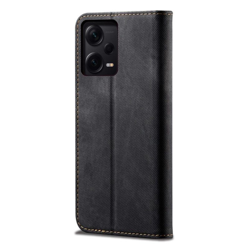 Bescherming Hoesje voor Xiaomi Redmi Note 12 Pro Plus Folio-hoesje Spijkerstof