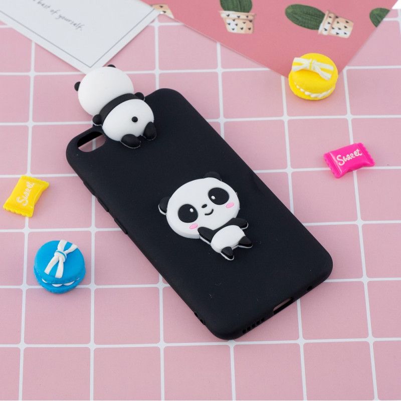 Hoesje Xiaomi Redmi Go Zwart Mijn 3D Panda