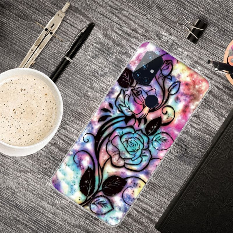 Case Hoesje OnePlus Nord N10 Telefoonhoesje Grafische Bloem