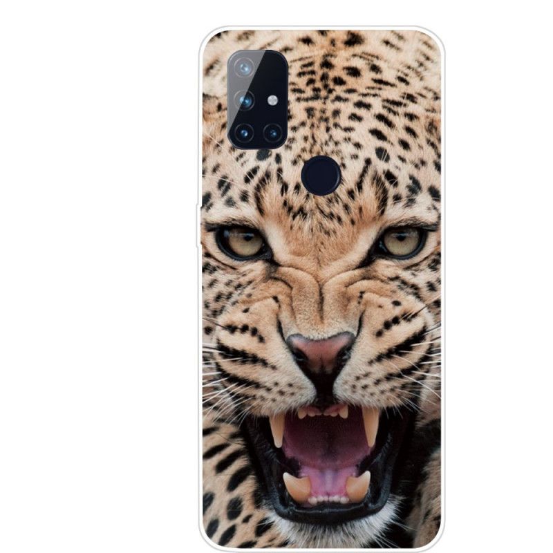 Cover Hoesje OnePlus Nord N10 Paars Zwart Telefoonhoesje Fantastische Katachtige