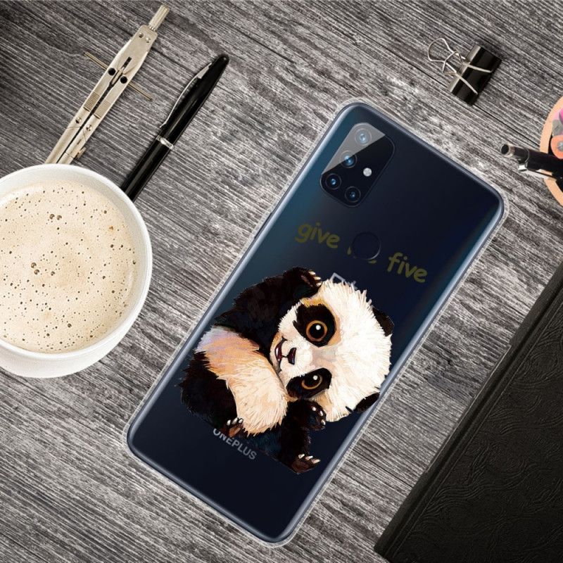 Hoesje OnePlus Nord N10 Doorzichtige Panda Geef Me Er Vijf