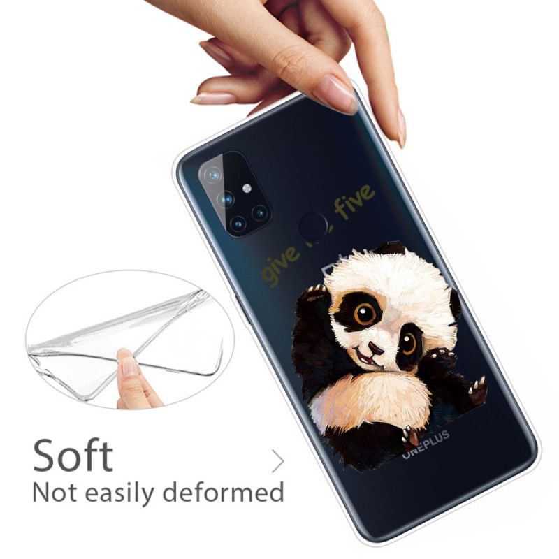 Hoesje OnePlus Nord N10 Doorzichtige Panda Geef Me Er Vijf