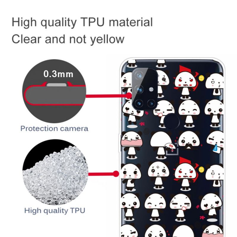 Hoesje voor OnePlus Nord N10 Transparante Grappige Panda'S