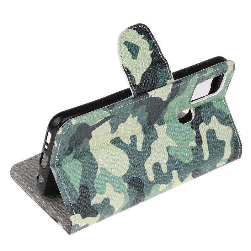 Leren Hoesje OnePlus Nord N10 Militaire Camouflage