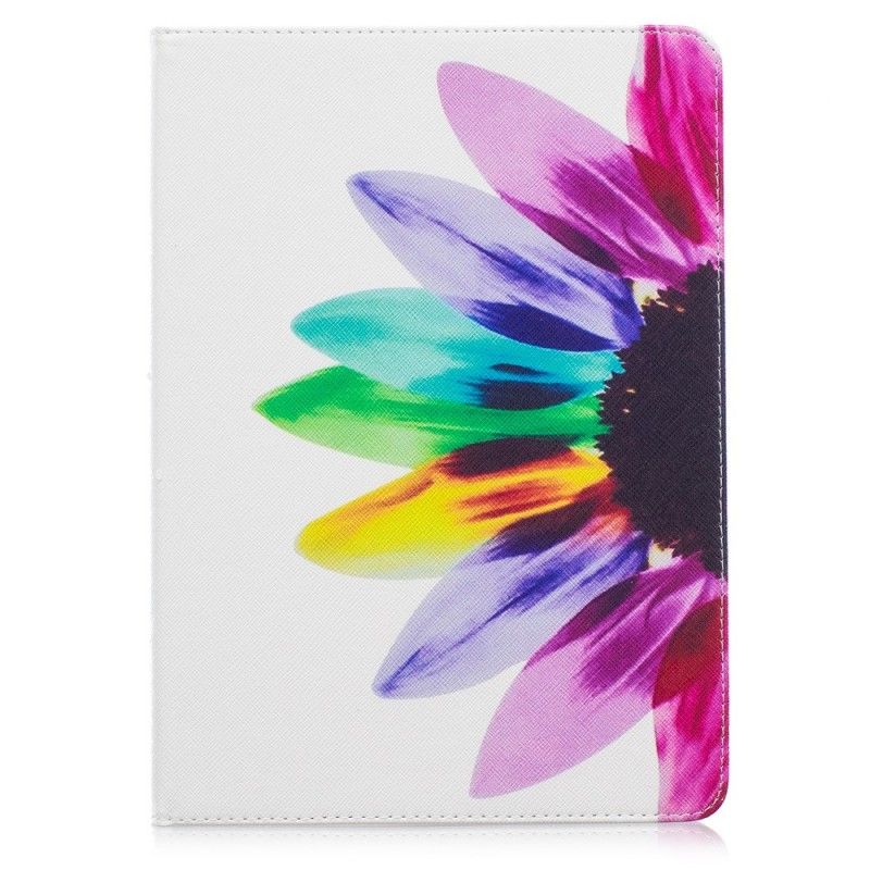 Flip Case Leren iPad (9.7") Aquarelbloem