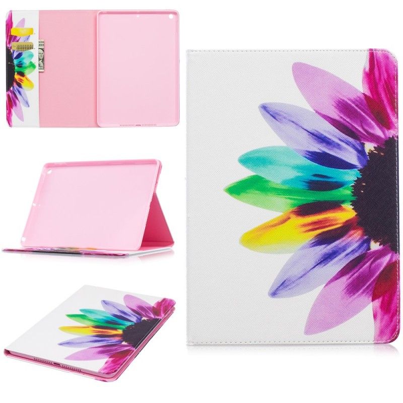 Flip Case Leren iPad (9.7") Aquarelbloem