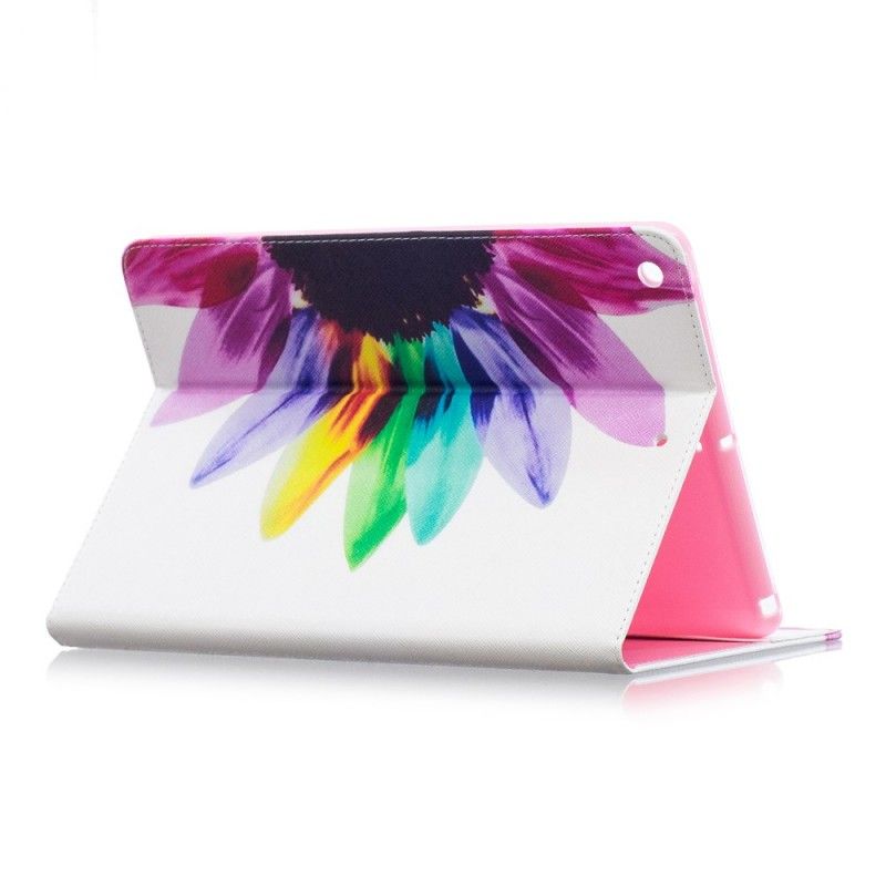 Flip Case Leren iPad (9.7") Aquarelbloem