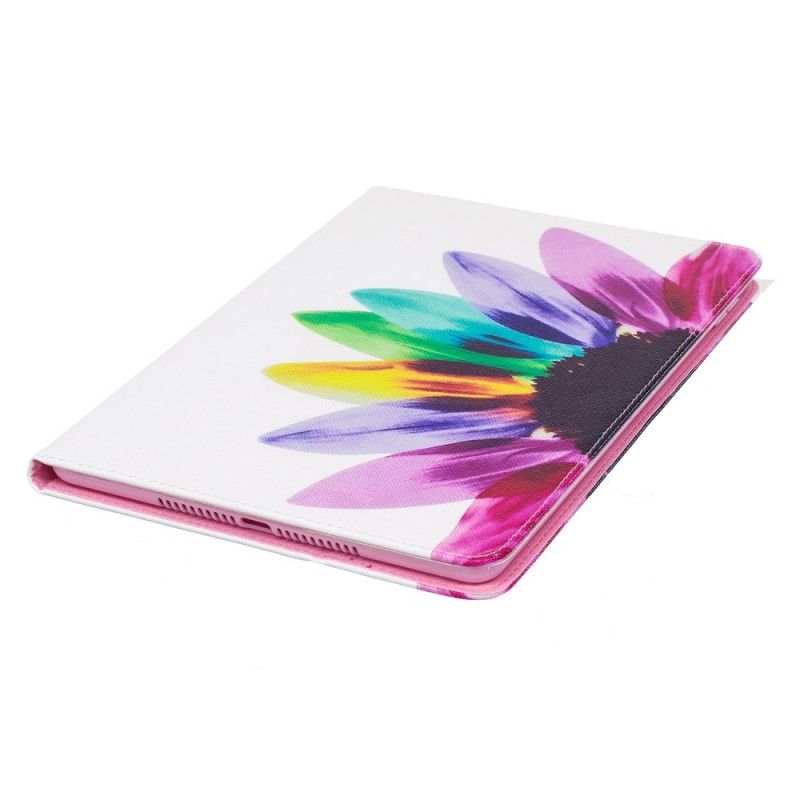 Flip Case Leren iPad (9.7") Aquarelbloem