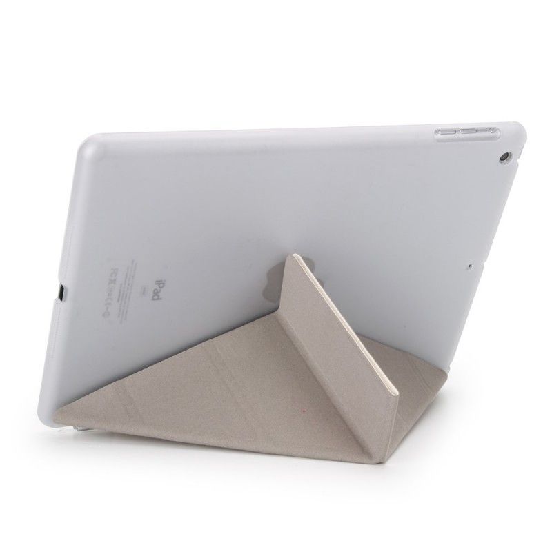 Leren Hoesje iPad (9.7") Grijs Zwart Origami