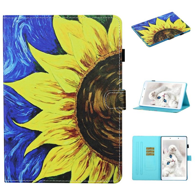 Bescherming Hoesje Samsung Galaxy Tab A 8" (2019) Telefoonhoesje Zonnebloem