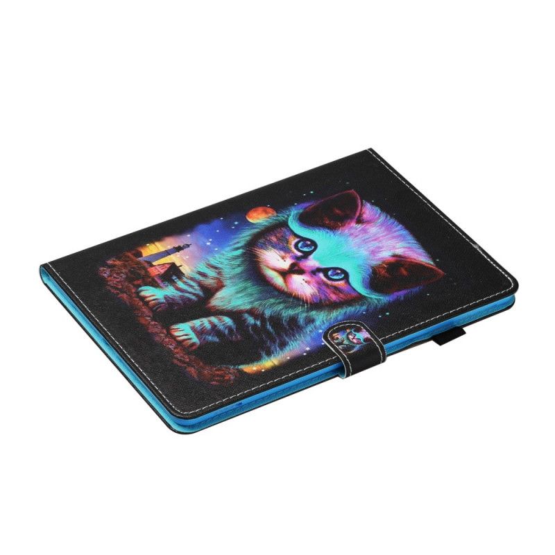 Cover Folio-hoesje Samsung Galaxy Tab A 8" (2019) Telefoonhoesje Nachtelijke Kat