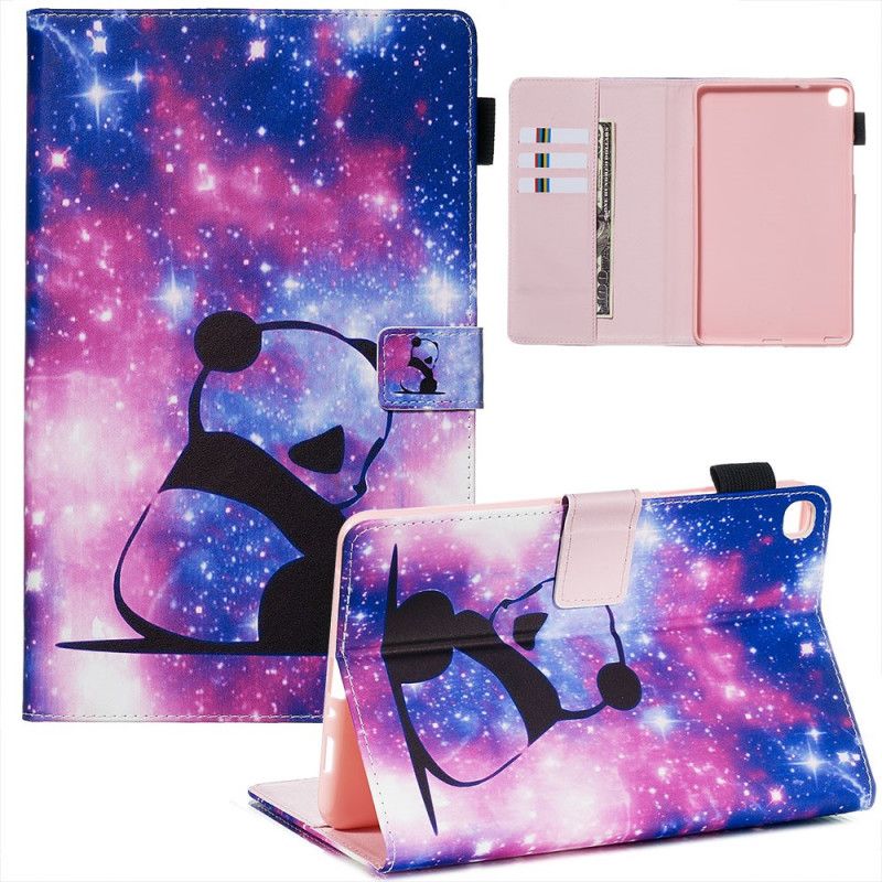 Cover Folio-hoesje Samsung Galaxy Tab A 8" (2019) Telefoonhoesje Panda In De Ruimte