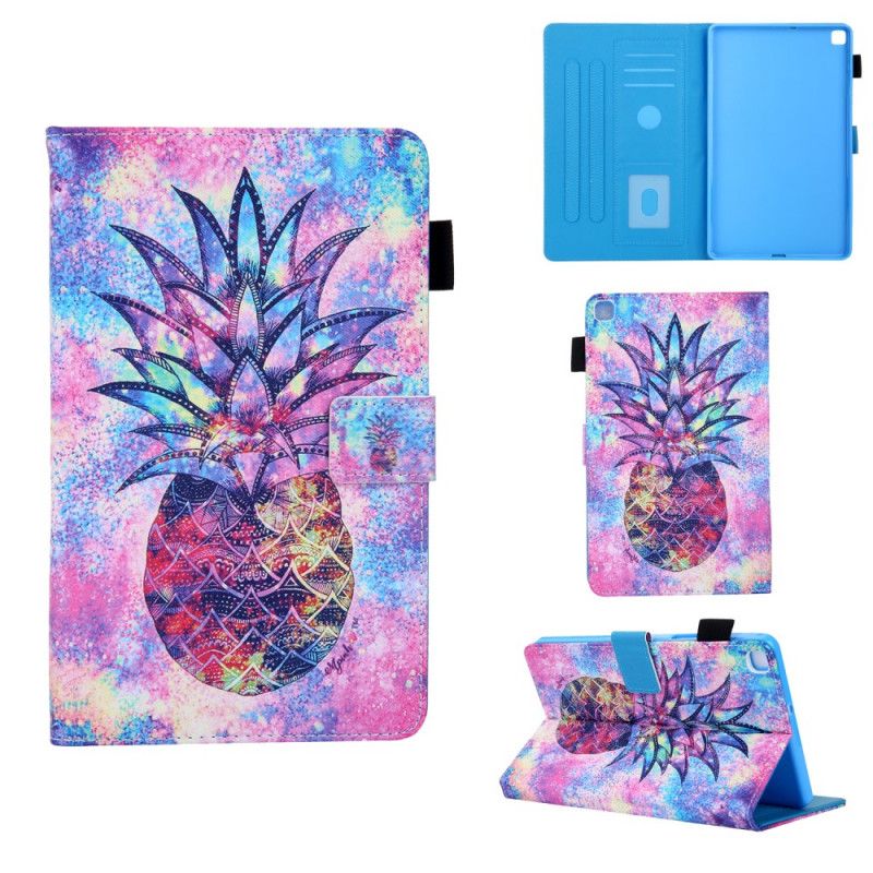 Cover Folio-hoesje Samsung Galaxy Tab A 8" (2019) Telefoonhoesje Veelkleurige Ananas