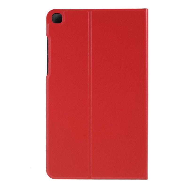 Cover Samsung Galaxy Tab A 8" (2019) Rood Zwart Bovenzijde Imitatieleer