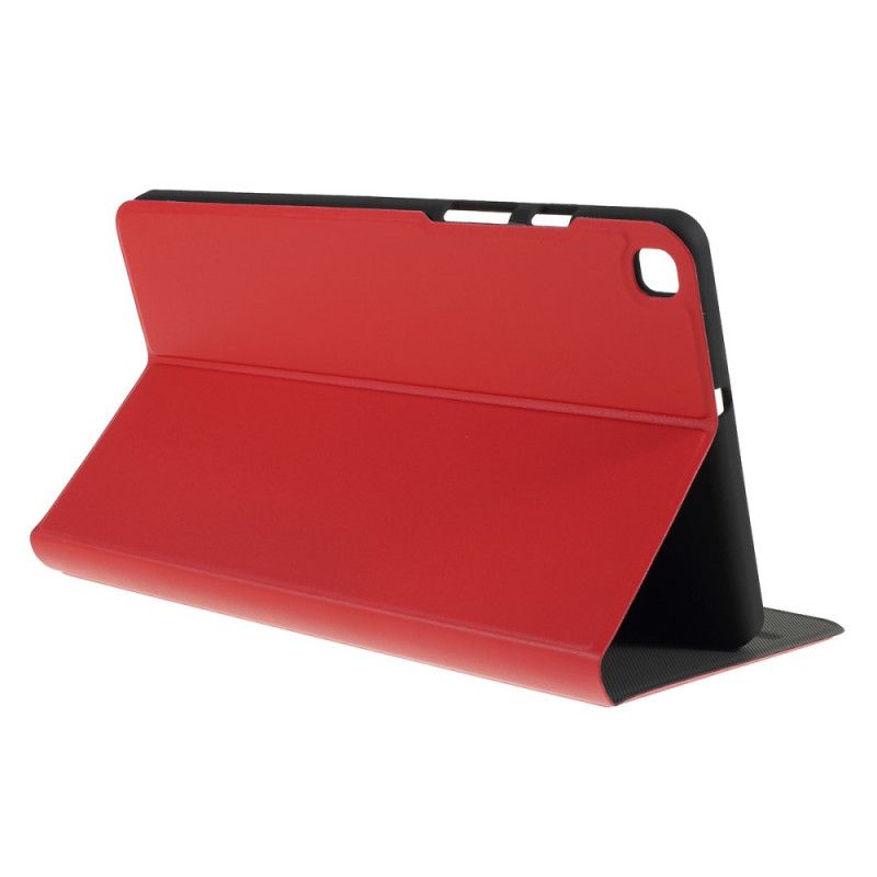 Cover Samsung Galaxy Tab A 8" (2019) Rood Zwart Bovenzijde Imitatieleer