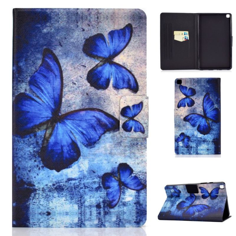 Flip Case Leren Samsung Galaxy Tab A 8" (2019) Blauwe Vlinders