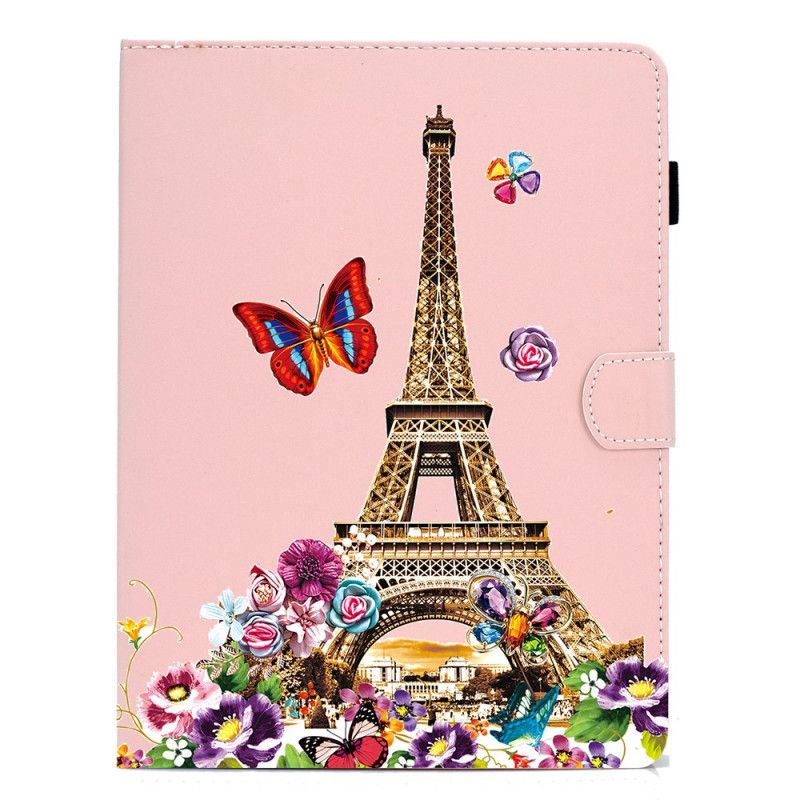 Flip Case Leren Samsung Galaxy Tab A 8" (2019) Eiffeltoren In Natura