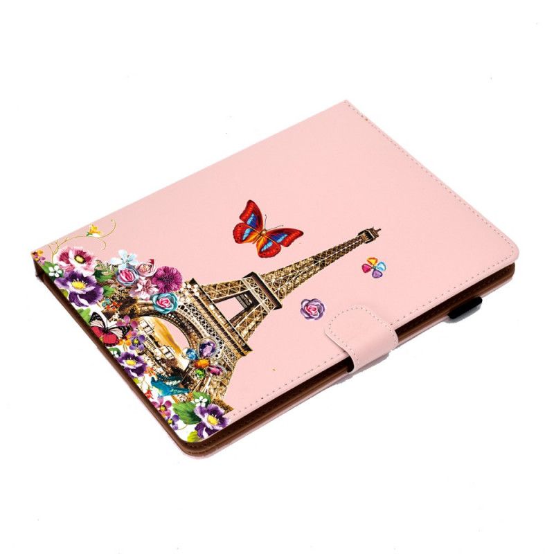 Flip Case Leren Samsung Galaxy Tab A 8" (2019) Eiffeltoren In Natura