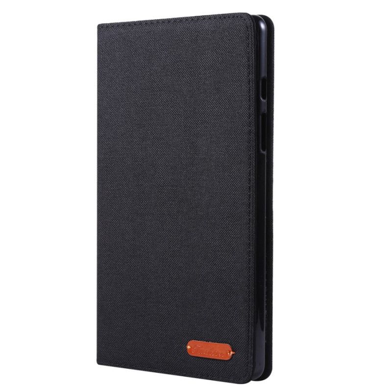 Flip Case Leren Samsung Galaxy Tab A 8" (2019) Grijs Zwart Geweven Structuur