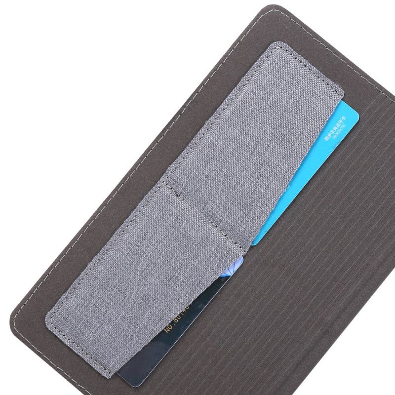 Flip Case Leren Samsung Galaxy Tab A 8" (2019) Grijs Zwart Geweven Structuur