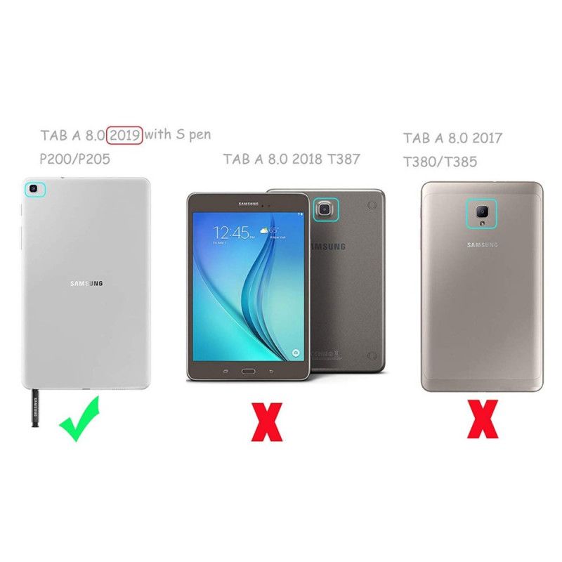 Hoesje voor Samsung Galaxy Tab A 8" (2019) Mat Siliconen