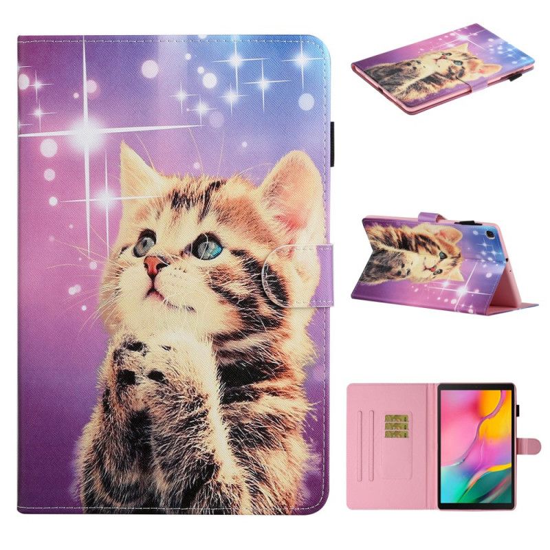 Leren Hoesje Samsung Galaxy Tab A 8" (2019) Attent Kitten