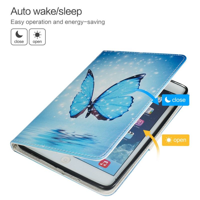 Leren Hoesje Samsung Galaxy Tab A 8" (2019) Blauwe Vlinder