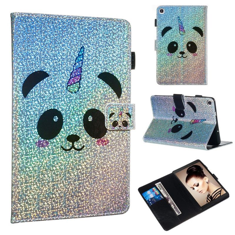 Leren Hoesje Samsung Galaxy Tab A 8" (2019) Glitter Panda