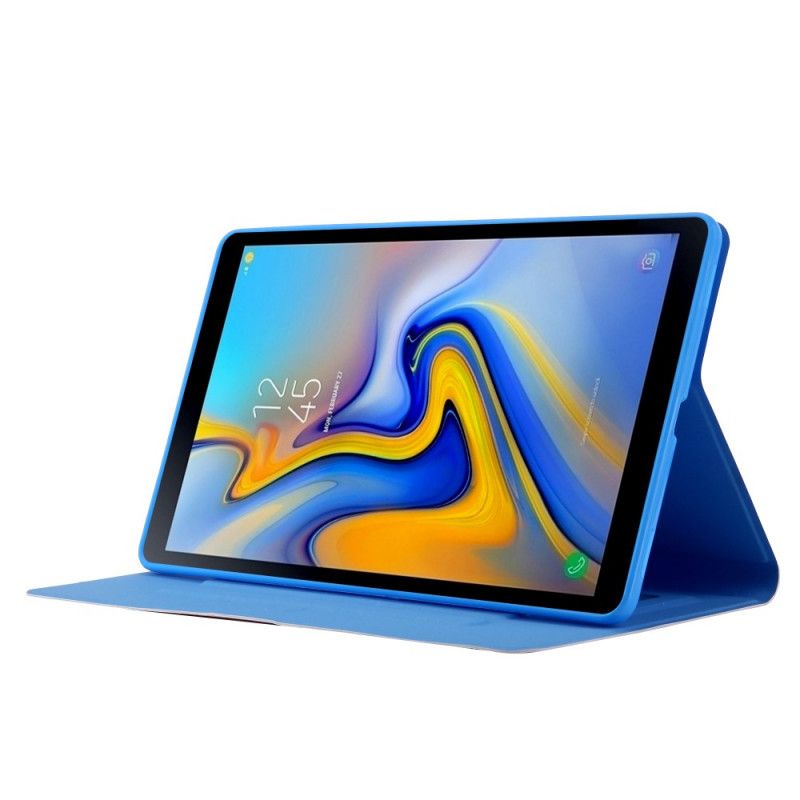 Leren Hoesje Samsung Galaxy Tab A 8" (2019) Groen Wit Telefoonhoesje Knikkerserie