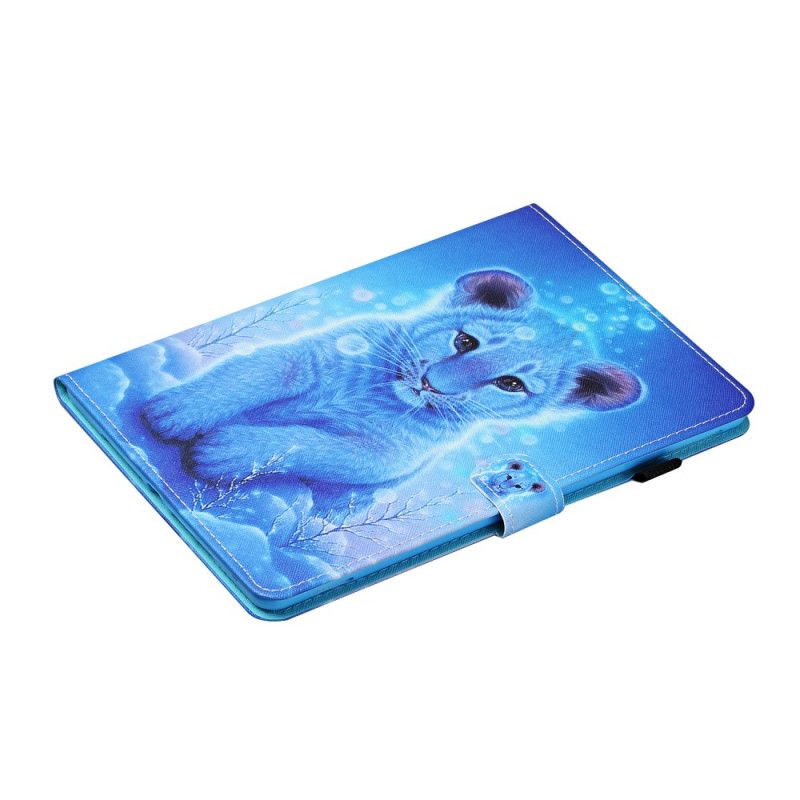 Leren Hoesje Samsung Galaxy Tab A 8" (2019) Sneeuwtijger