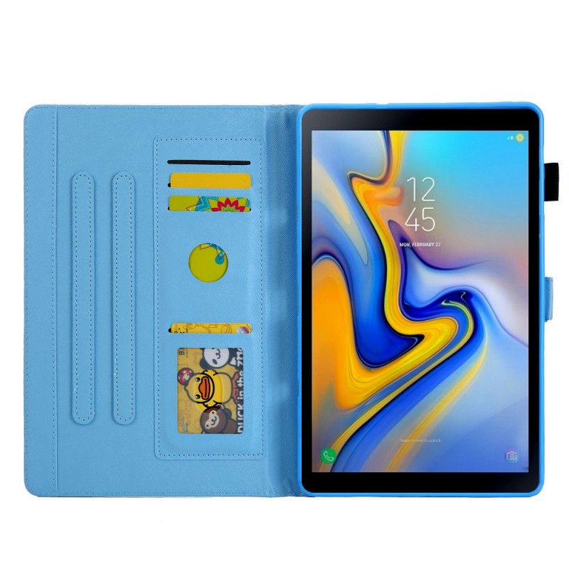 Leren Hoesje Samsung Galaxy Tab A 8" (2019) Telefoonhoesje Gouden Vlinders