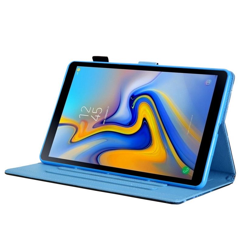 Leren Hoesje Samsung Galaxy Tab A 8" (2019) Telefoonhoesje Gouden Vlinders