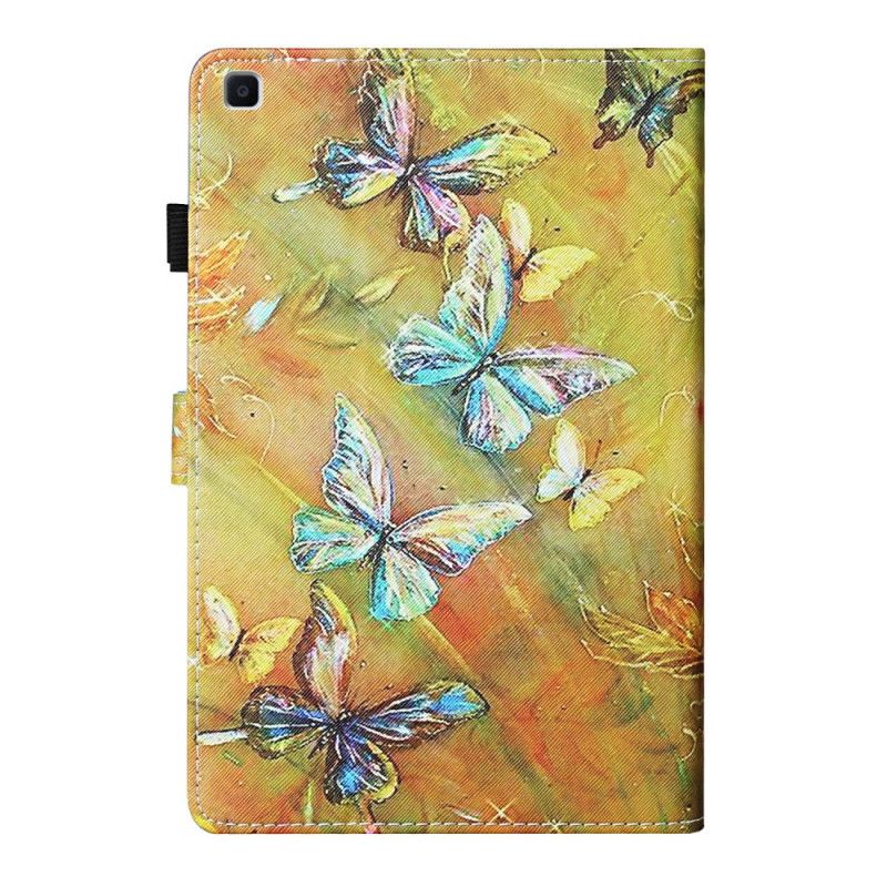 Leren Hoesje Samsung Galaxy Tab A 8" (2019) Vlinders Op Canvas