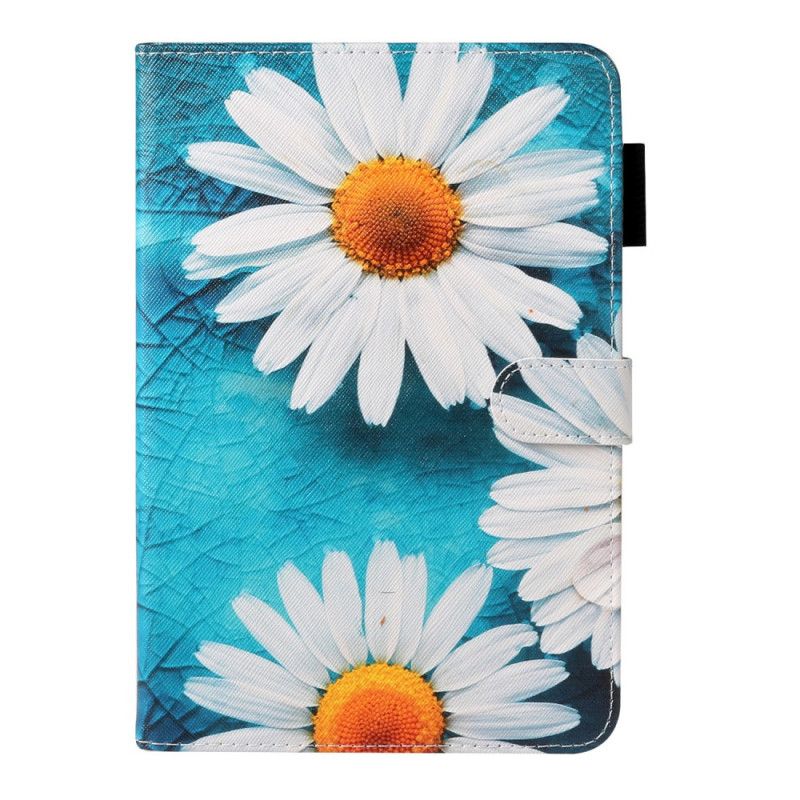 Leren Hoesje Samsung Galaxy Tab A 8" (2019) Witte Bloem