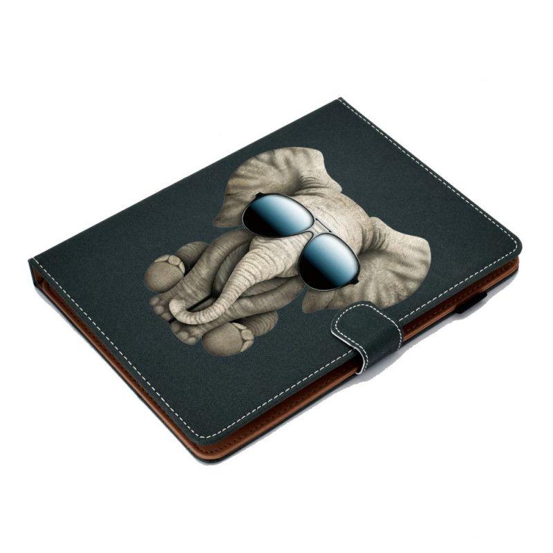 Leren Hoesje voor Samsung Galaxy Tab A 8" (2019) Coole Olifant