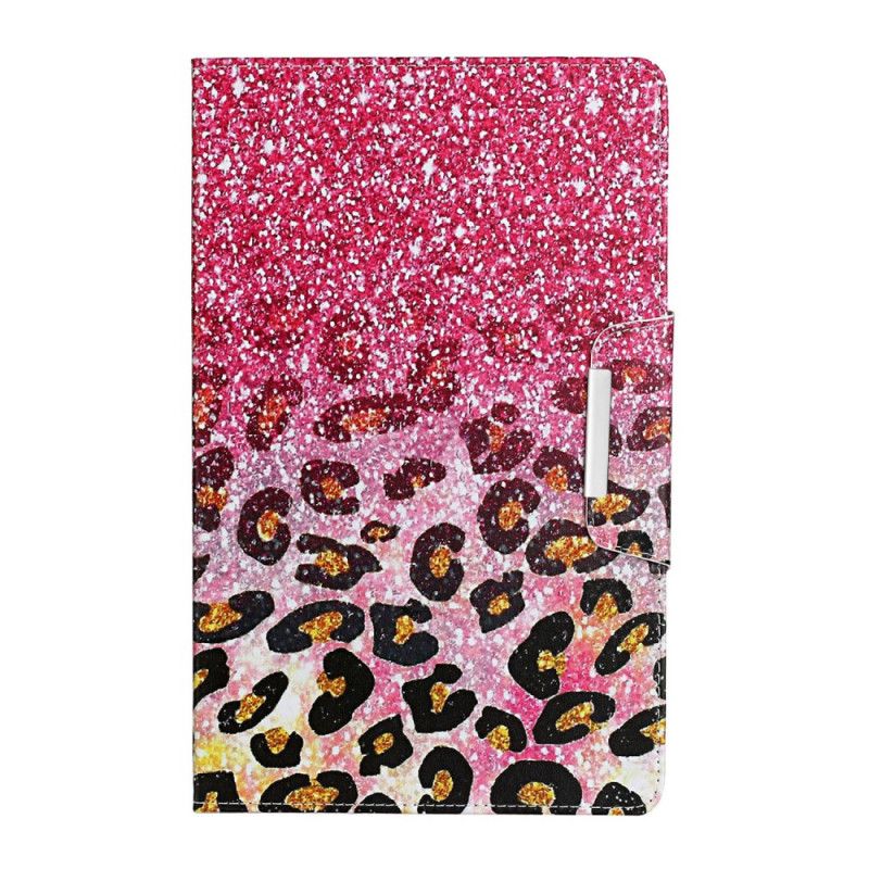 Leren Hoesje voor Samsung Galaxy Tab A 8" (2019) Glanzend Cheetah-Patroon