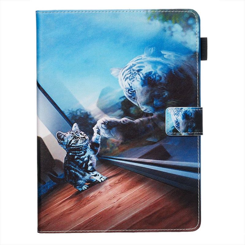 Leren Hoesje voor Samsung Galaxy Tab A 8" (2019) Kitten Voor Het Raam