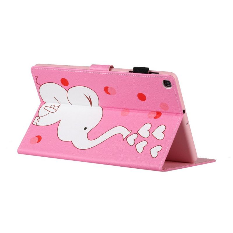 Leren Hoesje voor Samsung Galaxy Tab A 8" (2019) Olifant Verliefd