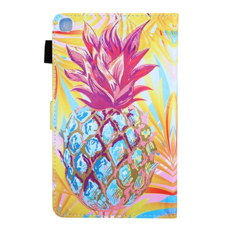 Leren Hoesje voor Samsung Galaxy Tab A 8" (2019) Oranje Ananas