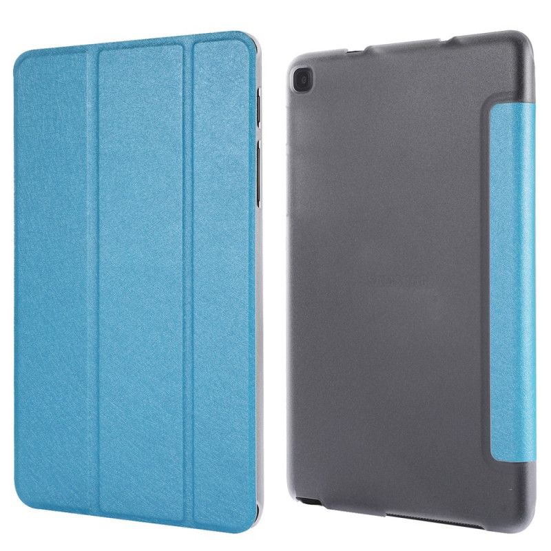 Smart Case Samsung Galaxy Tab A 8" (2019) Cyaan Zwart Zijdestructuur